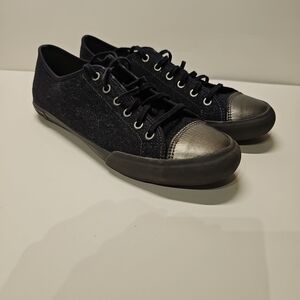 Seavees Army Issue Low Sneaker Charcoal Flannel Metallic cap Toe Women's sz 11